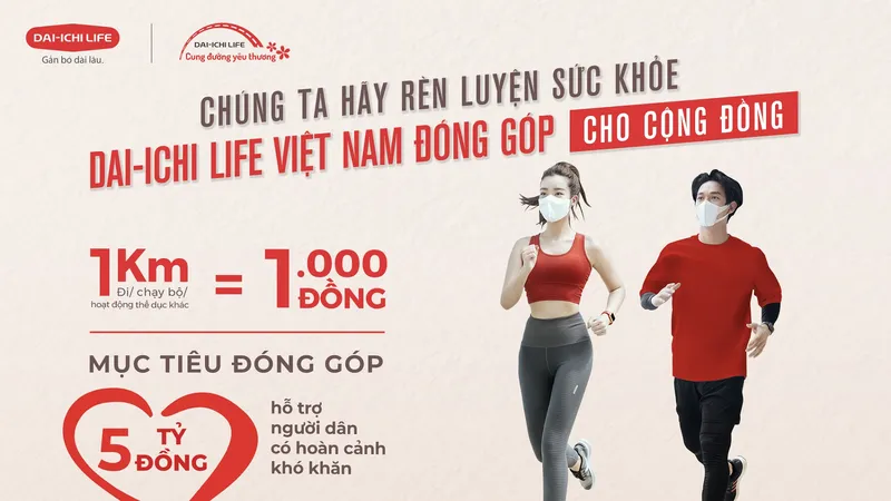 Dai-Ichi Life Việt Nam ra mắt giải đi/chạy bộ trực tuyến vì cộng đồng