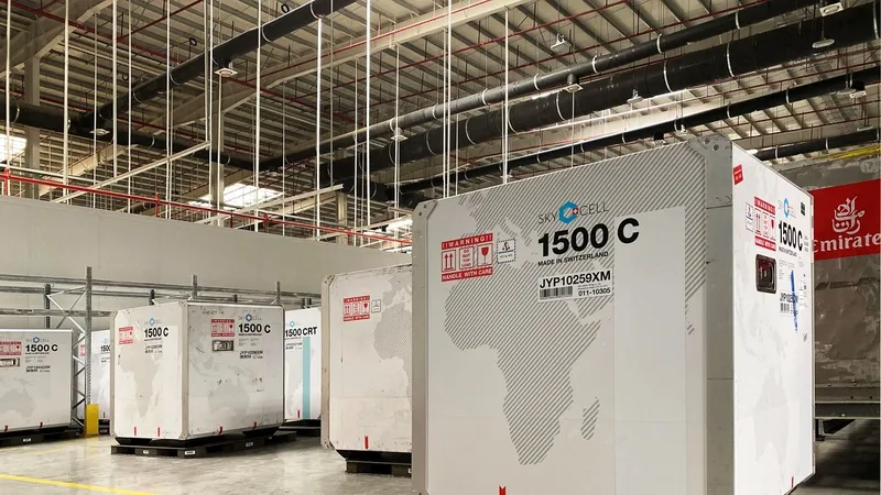 Các container của SkyCell sử dụng công nghệ vật liệu cải tiến để duy trì hàng hóa nhạy cảm với nhiệt độ ổn định