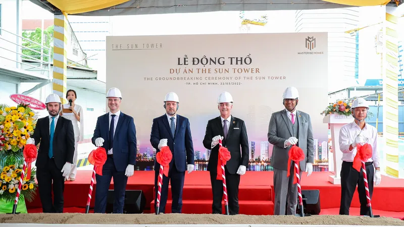 Masterise Homes động thổ tòa nhà văn phòng – thương mại The Sun Tower