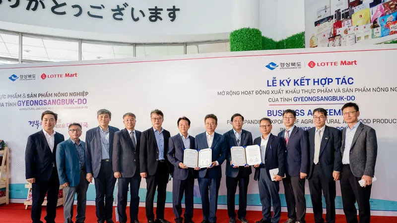 Ký kết hợp tác với LOTTE Mart nhằm mở rộng hoạt động xuất khẩu thực phẩm và sản phẩm nông nghiệp của tỉnh Gyeongsangbuk-do tới thị trường Việt Nam
