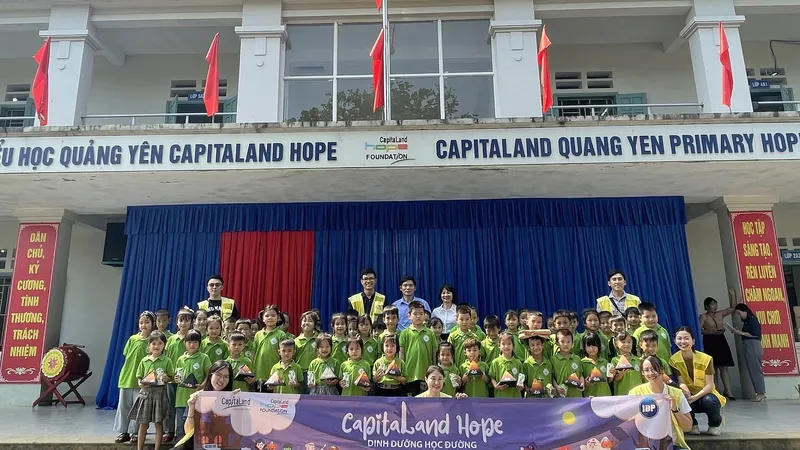 Chương trình dinh dưỡng học đường tại một trong bốn điểm trường CapitaLand Hope