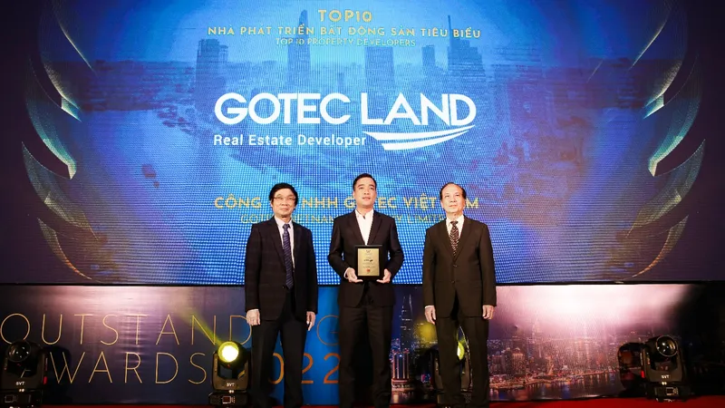 Gotec Land vinh danh là Top 10 nhà phát triển bất động sản tiêu biểu 2022 ngày 2-11-2022