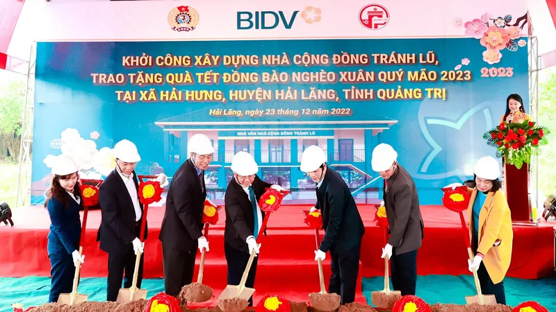 Lễ khởi công nhà cộng đồng tránh lũ tại Quảng Trị