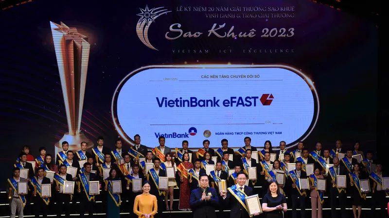 Ngân hàng số cho doanh nghiệp của VietinBank được vinh danh Sao Khuê 2023