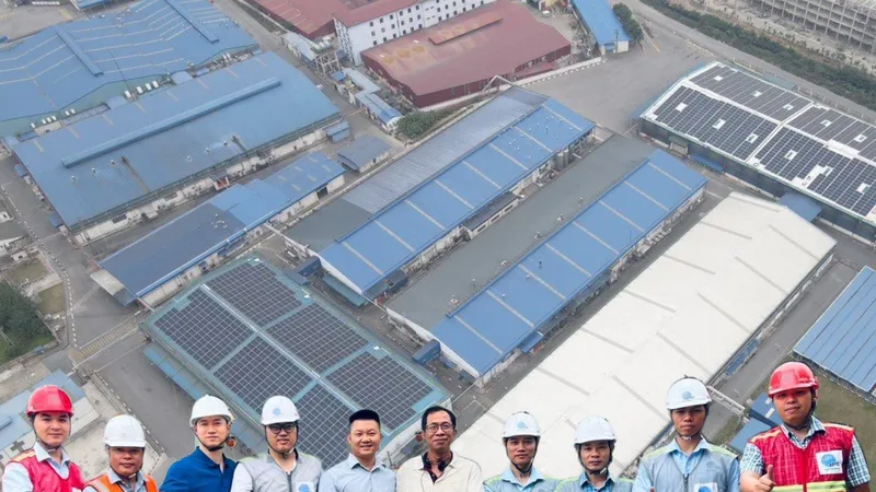 Hệ thống năng lượng mặt trời tại nhà máy tỉnh Hưng Yên của Mondelez Kinh Đô
