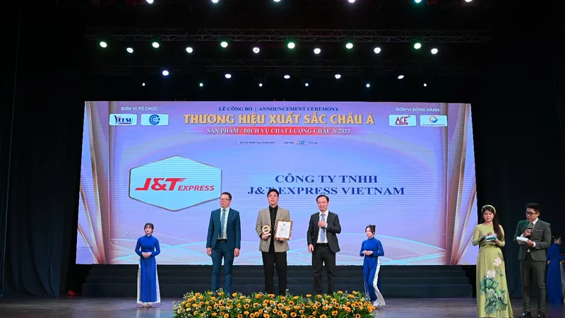 J&T Express lần thứ 2 liên tiếp được vinh danh thương hiệu xuất sắc Châu Á