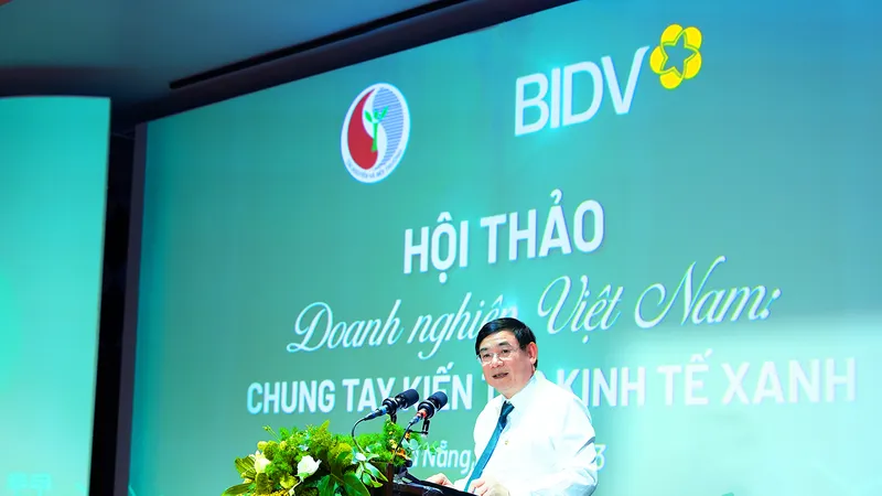 Ông Phan Đức Tú, Chủ tịch HĐQT BIDV khẳng định, tăng trưởng bền vững, tăng trưởng xanh là các mục tiêu chiến lược quan trọng hàng đầu trong hoạt động của BIDV