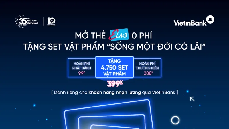 Ưu đãi đến 786.000 đồng dành cho khách hàng nhận lương qua VietinBank