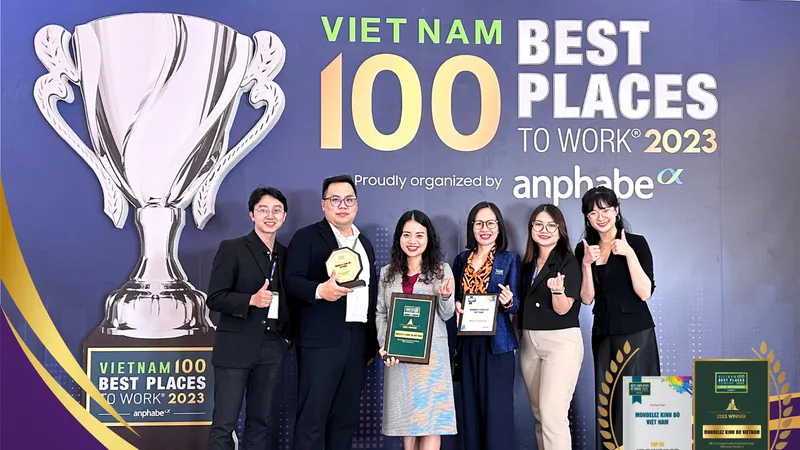 Mondelez Kinh Đô liên tiếp thăng hạng tại các bảng xếp hạng nơi làm việc tốt nhất