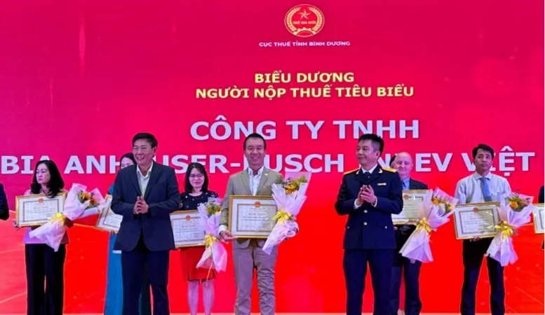 AB InBev Việt Nam được biểu dương “Người nộp thuế tiêu biểu 2020-2022”