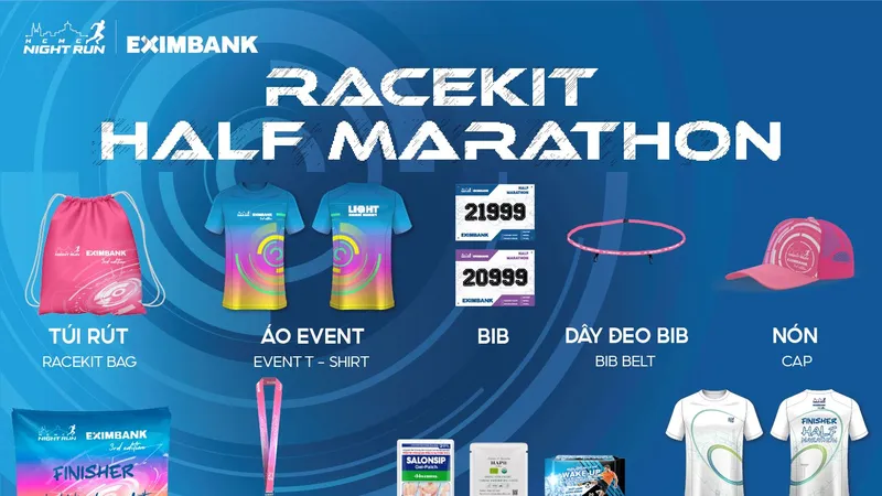 Bộ vật phẩm hữu dụng dành cho vận động viên HCMC Night Run Eximbank 2024