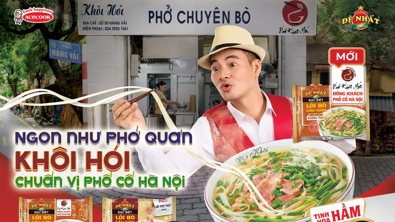 Acecook Việt Nam mang hương vị phở lõi bò gầu giòn trứ danh đến mọi nhà