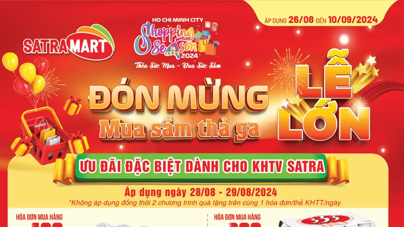 “Đón Mừng Lễ Lớn – Mua Sắm Thả Ga” cùng Hệ thống bán lẻ SATRA