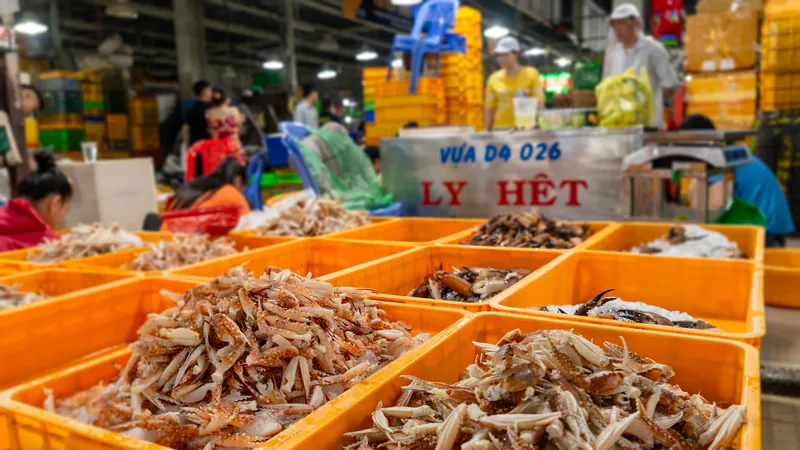 Thế mạnh của chợ đầu mối nông sản thực phẩm Bình Điền là thủy, hải sản