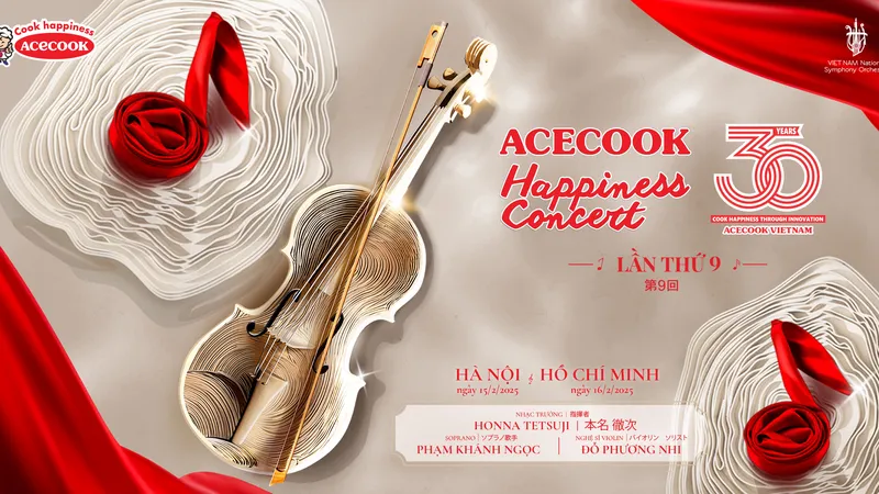 Hòa nhạc giao hưởng Acecook Happiness Concert 2025 trở lại với chủ đề mang “Thanh âm hạnh phúc”