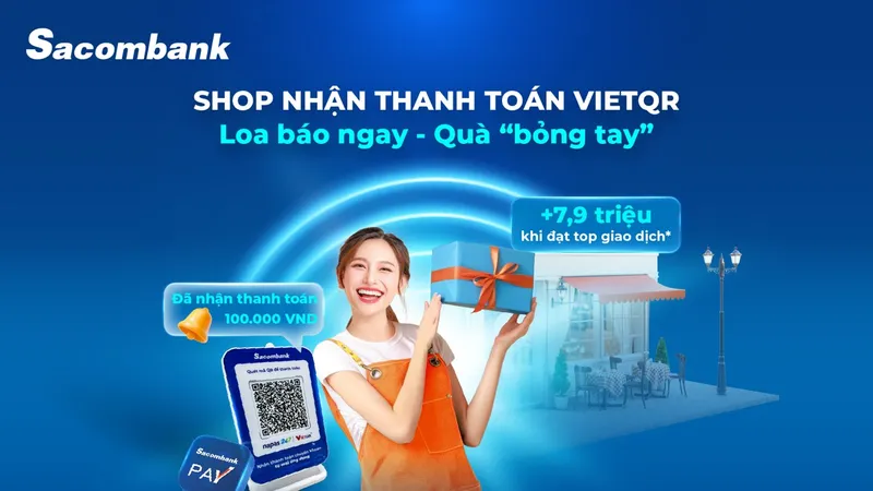 Sacombank ra mắt loa thanh toán đồng hành kinh doanh cùng khách hàng