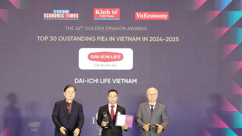 Dai-ichi Life Việt Nam nhận “Giải thưởng Rồng Vàng 2025 – Doanh nghiệp Chuyển đổi số tiêu biểu”