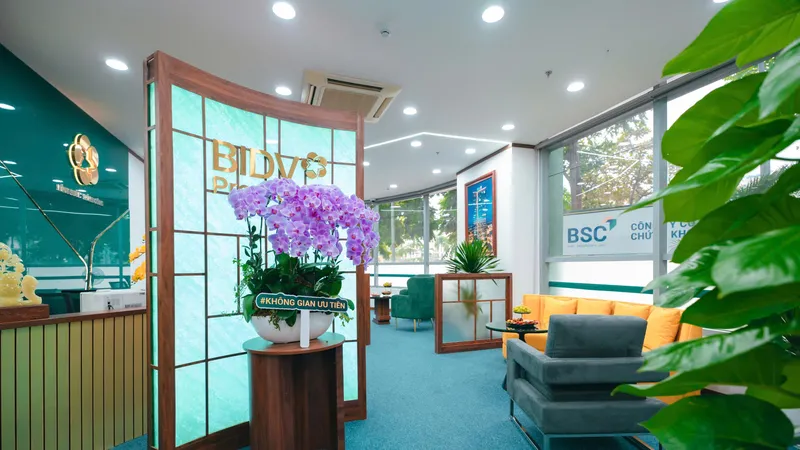 Không gian giao dịch ưu tiên dành cho khách hàng BIDV Premier tại các chi nhánh