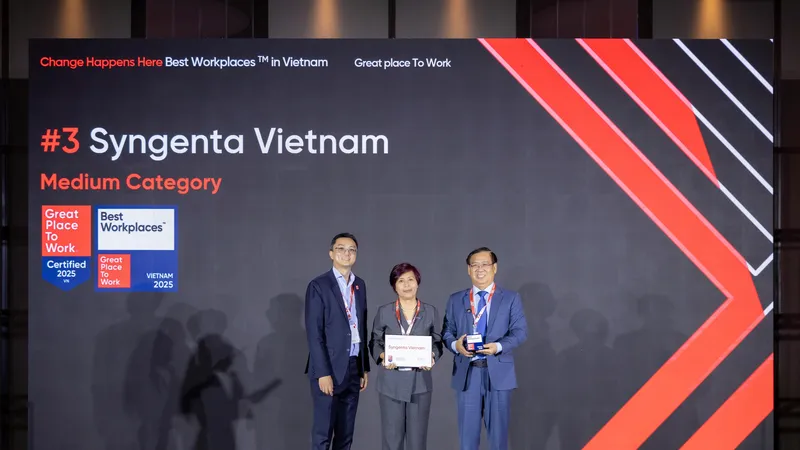 Syngenta tiếp tục vào tốp bảng xếp hạng nơi làm việc xuất sắc hàng đầu Việt Nam 2025