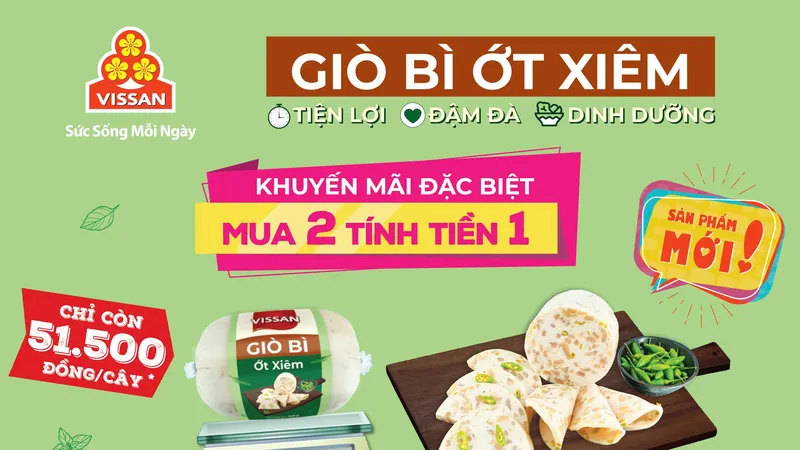 VISSAN ra mắt sản phẩm mới: giò bì ớt xiêm – chạm vị cay, say vị giò