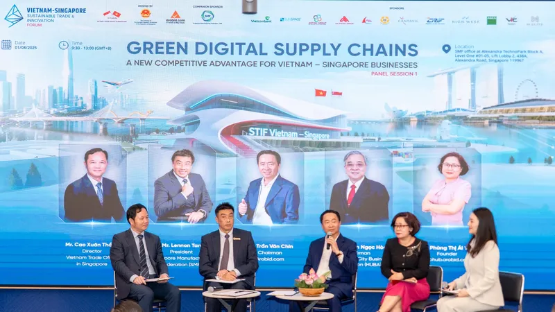 Các đại biểu chia sẻ cơ hội hợp tác giao thương giữa doanh nghiệp Việt Nam và Singapore