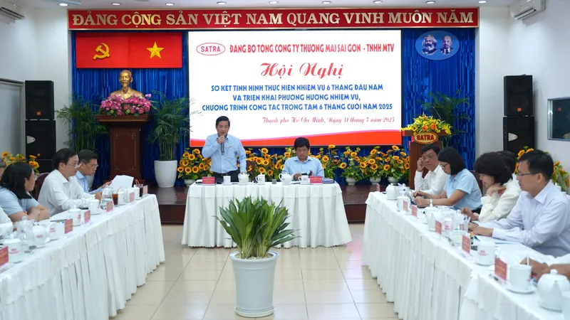 Quang cảnh hội nghị sơ kết 6 tháng đầu năm 2025