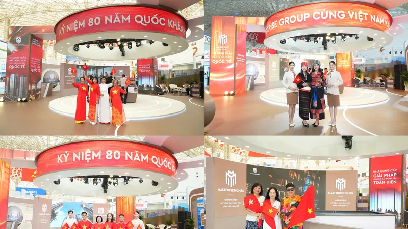 Ngập tràn sắc đỏ tự hào tại không gian trưng bày của Masterise Group