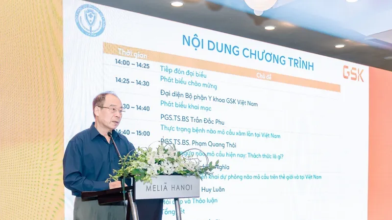 PGS.TS.BS. Trần Đắc Phu, Phó chủ tịch Hội Y học Dự phòng Việt Nam chia sẻ tại Hội thảo