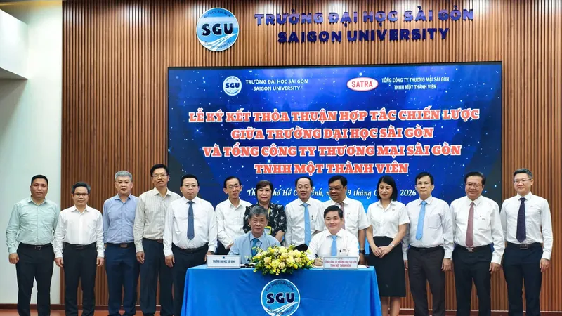 SATRA và Trường Đại học Sài Gòn ký kết hợp tác thỏa thuận hợp tác chiến lược