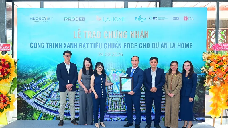 Khu đô thị sinh thái LA Home chính thức được trao chứng nhận công trình xanh EDGE
