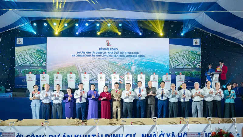 Nghi thức khởi công Dự án Khu tái định cư và Nhà ở xã hội Phúc Long, đồng thời công bố Dự án Khu công nghiệp Phúc Long mở rộng tại tỉnh Tây Ninh