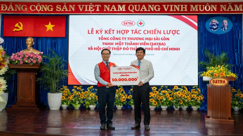 SATRA và Hội Chữ thập đỏ TPHCM ký hợp tác chiến lược giai đoạn 2026-2030