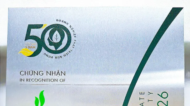 PV Drilling nhận vinh danh Top 50 Doanh nghiệp phát triển bền vững (Top 50 CSA) năm 2026 ở hạng mục “Chiến lược nhân sự vì sự phát triển bền vững”