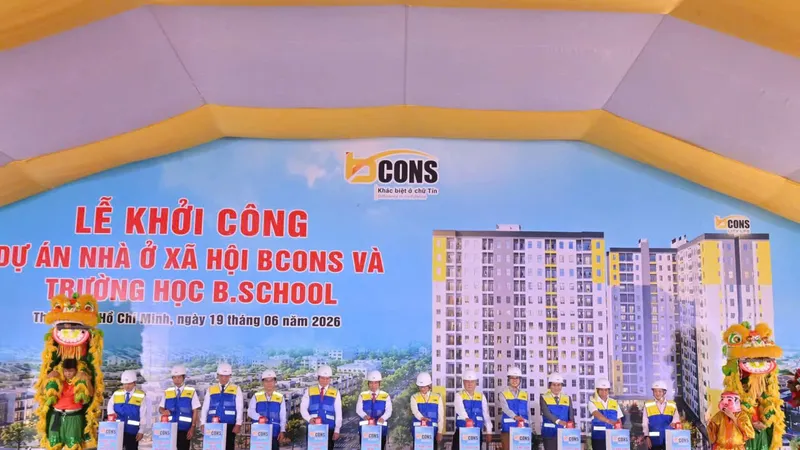 TPHCM: Khởi công Dự án nhà ở xã hội Bcons và trường học B.School