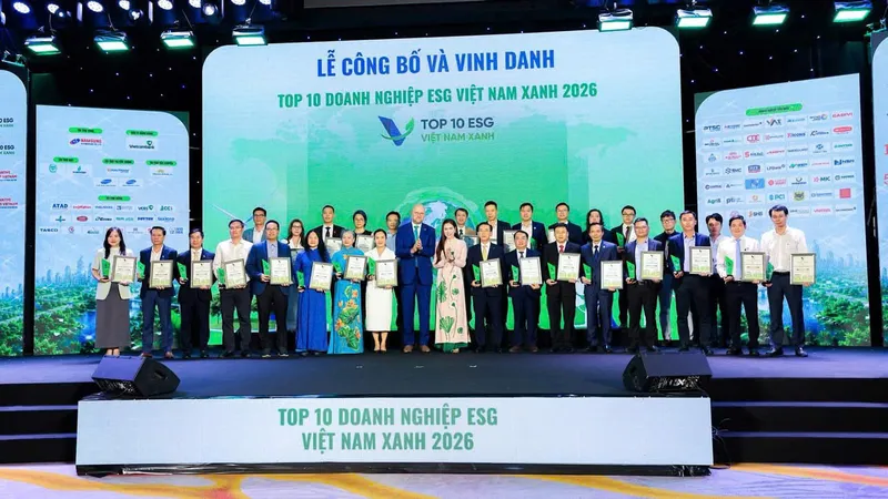 Tổng Công ty Thương mại Sài Gòn – TNHH Một thành viên (SATRA) vừa được vinh danh trong Top 10 Doanh nghiệp ESG Việt Nam xanh 2026 ngành bán lẻ (ESG10-2026)