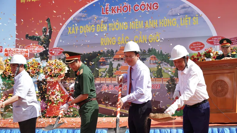 Khởi công Đền tưởng niệm Anh hùng liệt sĩ chiến khu Rừng Sác, huyện Cần Giờ