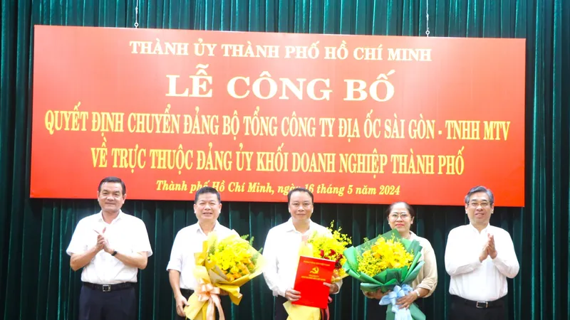Chuyển Đảng bộ Tổng Công ty Địa ốc Sài Gòn về Đảng ủy Khối Doanh nghiệp TPHCM