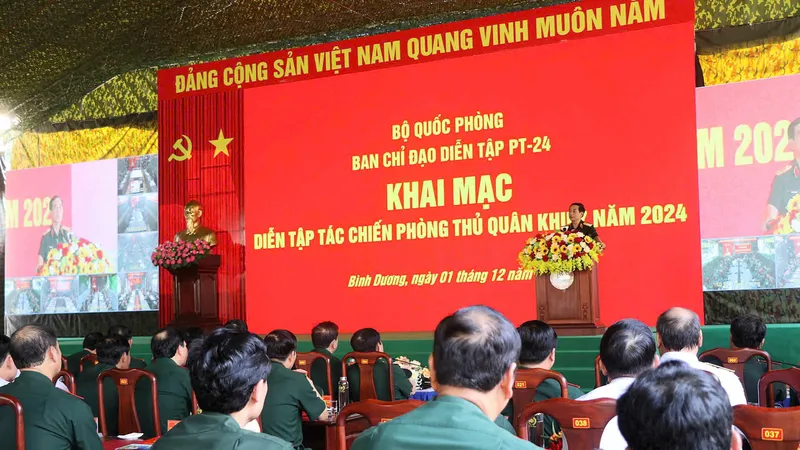 Khai mạc diễn tập tác chiến phòng thủ Quân khu 7 năm 2024