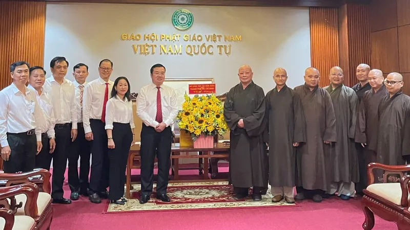 Sở Dân tộc và Tôn giáo TPHCM thăm Giáo hội Phật giáo Việt Nam TPHCM