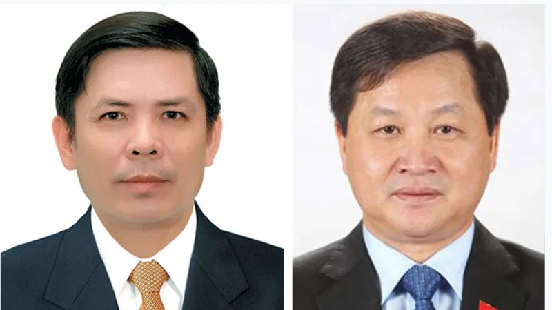 Từ trái qua: ông Nguyễn Văn Thể và ông Lê Minh Khái