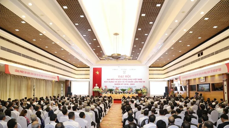 Toàn cảnh Đại hội đại biểu người Công giáo Việt Nam xây dựng và bảo vệ Tổ quốc lần thứ VII, nhiệm kỳ 2018 – 2023