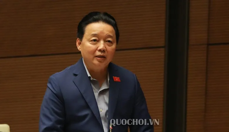 Bộ trưởng Bộ TN-MT Trần Hồng Hà, ảnh quochoi.vn