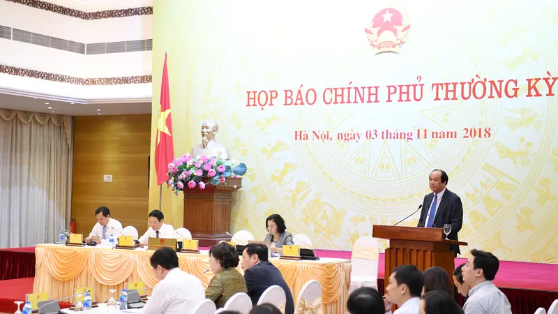 Họp báo Chính phủ tối 3-11