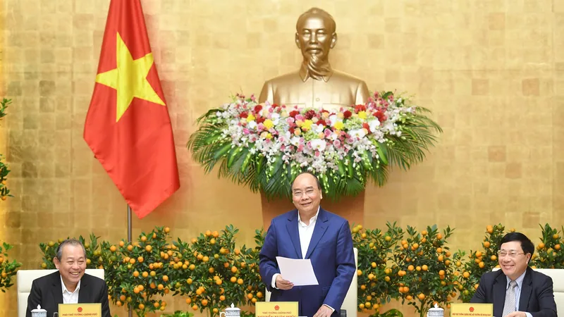 Thủ tướng chủ trì họp Chính phủ. Ảnh: VGP