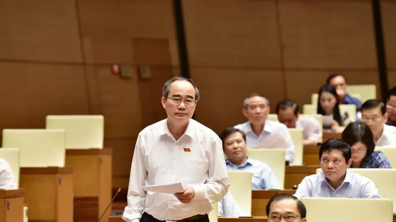 Đồng chí Nguyễn Thiện Nhân phát biểu