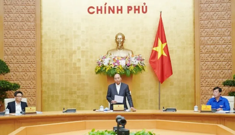 Thủ tướng Nguyễn Xuân Phúc chủ trì buổi làm việc với Trung ương Đoàn Thanh niên Cộng sản Hồ Chí Minh. Ảnh: VGP