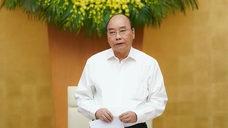 Thủ tướng Nguyễn Xuân Phúc kết luận tại phiên họp. Ảnh: QUANG PHÚC