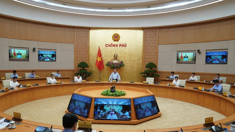 Chính phủ họp ngày 7-8. Ảnh: QUANG PHÚC 