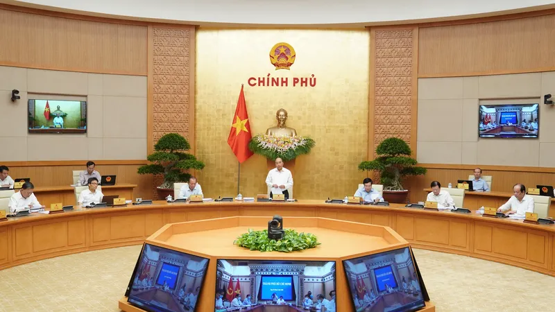 Chính phủ họp phiên thường kỳ tháng 8-2020. Ảnh: QUANG PHÚC