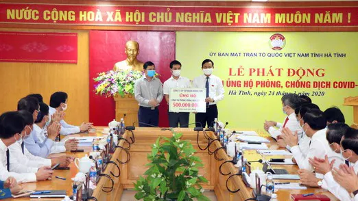 Tổ chức, cá nhân ủng hộ công tác phòng, chống dịch Covid-19 tại Hà Tĩnh. Ảnh minh họa